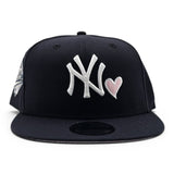 Navy Blue Heart New York Yankees Pink Bottom 1996 World Series Side Patch New Era 9Fifty Snapback