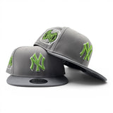 Light Gray New York Yankees Storm Gray Visor Lime Green Logo Gray Bottom 2000 Subway Series Side Patch New Era 9Fifty Snapback