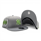 Light Gray New York Yankees Storm Gray Visor Lime Green Logo Gray Bottom 2000 Subway Series Side Patch New Era 9Fifty Snapback