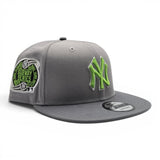 Light Gray New York Yankees Storm Gray Visor Lime Green Logo Gray Bottom 2000 Subway Series Side Patch New Era 9Fifty Snapback