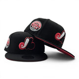 Black Montreal Expos Infrared Bottom 35th Anniversary Side Patch 9Fifty New Era Snapback