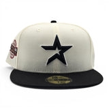 Off White Houston Astros Black Visor Gray Bottom 2005 World Series Side Patch New Era 59Fifty Fitted