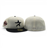 Off White Houston Astros Black Visor Gray Bottom 2005 World Series Side Patch New Era 59Fifty Fitted