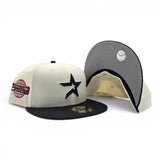 Off White Houston Astros Black Visor Gray Bottom 2005 World Series Side Patch New Era 59Fifty Fitted