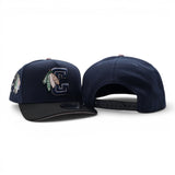 Oceanside Blue Chicago Blackhawks Black Curved Brim Pink Bottom Blackhawks Side Patch New Era A-Frame 9Fifty Snapback
