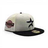 Off White Houston Astros Black Visor Gray Bottom 2005 World Series Side Patch New Era 59Fifty Fitted