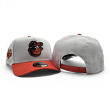 White Baltimore Orioles Orange Curved Brim Gray Bottom 60th Anniversary Side Patch New Era A-Frame 9Forty Snapback