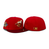 Red Toronto Blue Jays Burgundy Visor Gray Bottom 1992 World Series Side Patch New Era 59Fifty Fitted