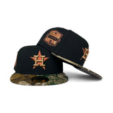 Black Houston Astros Real Tree Visor Gray Bottom 20th Anniversary Side Patch New Era 59Fifty Fitted