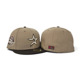 Khaki Houston Astros Brown Visor Burgundy Bottom 45th Anniversary Side Patch New Era 59Fifty Fitted