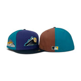 Pinwheel Purple/Aqua/Toasted Peanut  Colorado Rockies Black Visor Gray Bottom 1998 All Star Game Side Patch New Era 59Fifty Fitted