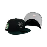 Black New York Mets Dark Green Visor Gray Bottom NYC Park Side Patch New Era 59Fifty Fitted