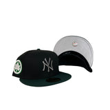 Black New York Yankees Dark Green Visor Gray Bottom NYC Park Side Patch New Era 59Fifty Fitted