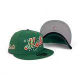 Kelly Green New York Mets Space Logo Gray Bottom Mets Script Side Patch New Era 9Fifty Snapback
