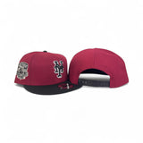 Burgundy New York Mets Black Visor Gray Bottom 2000 Subway Series Turnstile Citi Field Side Patch New Era 9Fifty Snapback