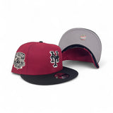 Burgundy New York Mets Black Visor Gray Bottom 2000 Subway Series Turnstile Citi Field Side Patch New Era 9Fifty Snapback