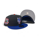 Black New York Mets Royal Blue Visor Gray Bottom 2000 Subway Series Turnstile Citi Field Side Patch New Era 9Fifty Snapback