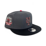 Dark Gray New York Mets Paint Splatter Logo Black Visor Gray Bottom 2000 Subway Series Turnstile Citi Field Side Patch New Era 9Fifty Snapback