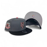 Dark Gray New York Mets Paint Splatter Logo Black Visor Gray Bottom 2000 Subway Series Turnstile Citi Field Side Patch New Era 9Fifty Snapback