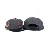 Dark Gray New York Mets Paint Splatter Logo Black Visor Gray Bottom 2000 Subway Series Turnstile Citi Field Side Patch New Era 9Fifty Snapback