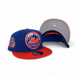 Royal Blue New York Mets Orange Visor Gray Bottom 25th Anniversary Side Patch 9Fifty Snapback