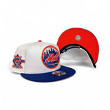 White New York Mets Royal Blue Visor Orange Bottom 25th Anniversary Side Patch 9Fifty Snapback
