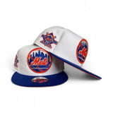 White New York Mets Royal Blue Visor Orange Bottom 25th Anniversary Side Patch 9Fifty Snapback