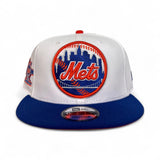White New York Mets Royal Blue Visor Orange Bottom 25th Anniversary Side Patch 9Fifty Snapback