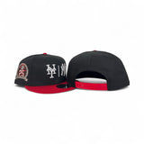 Black New York Yankees x New York Mets Red Brim Gray Bottom Subway Series 25th Anniversary Side Patch New Era 9Fifty Snapback