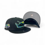 Black Tampa Bay Rays Gray Bottom 1998 Inaugural Season Side Patch New Era 9Fifty Snapback