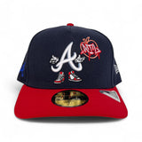 Navy Atlanta Braves Red Pre Curved Brim Gray Bottom Cartoon Pack New Era 59Fifty A-Frame Fitted