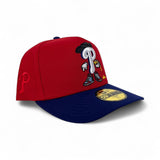 Red Philadelphia Phillies Pre Royal Blue Curved Brim Gray Bottom Cartoon Pack New Era 59Fifty A-Frame Fitted