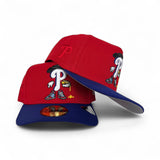 Red Philadelphia Phillies Pre Royal Blue Curved Brim Gray Bottom Cartoon Pack New Era 59Fifty A-Frame Fitted