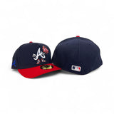 Navy Atlanta Braves Red Pre Curved Brim Gray Bottom Cartoon Pack New Era 59Fifty A-Frame Fitted