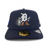 Navy Blue Detroit Tigers Pre Curved Brim Gray Bottom Cartoon Pack New Era 59Fifty A-Frame Fitted