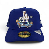Royal Blue Los Angeles Dodgers Pre Curved Brim Gray Bottom Cartoon Pack New Era 59Fifty A-Frame Fitted