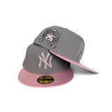 Gray New York Yankees Pink Visor Gray Bottom 2000 World Series 25th Anniversary Side Patch New Era 59Fifty Fitted