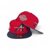 Red City Connect Houston Astros Navy Blue Visor Gray Bottom 2005 World Series Side Patch New Era 59Fifty Fitted