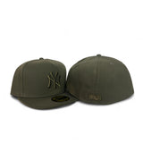 Olive Green New York Yankees Gray Bottom Color Pack New Era 59Fifty Fitted