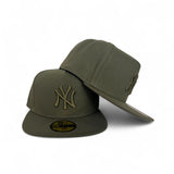 Olive Green New York Yankees Gray Bottom Color Pack New Era 59Fifty Fitted
