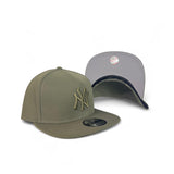 Olive Green New York Yankees Gray Bottom Color Pack New Era 9Fifty Snapback