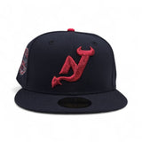 Navy Blue New Jersey Devils Gray Bottom 2014 New York Stadium Series Side Patch New Era 59Fifty Fitted