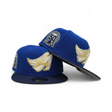 Royal Blue Los Angeles Angels Navy Blue Visor Gray Bottom 50th Anniversary Side Patch New Era 59Fifty Fitted
