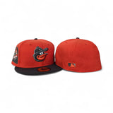 Orange Baltimore Orioles Dark Gray Visor Gray Bottom 30th Anniversary Side Patch New Era 59Fifty Fitted