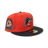 Orange Baltimore Orioles Dark Gray Visor Gray Bottom 30th Anniversary Side Patch New Era 59Fifty Fitted