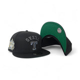 Black Texas Rangers Green Bottom 1995 All Star Game Side Patch New Era 59Fifty Fitted