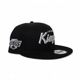 Black Los Angeles Kings Gray Bottom Kings Logo Side Patch New Era 9Fifty Snapback