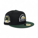 Black Colorado Rockies Pine Green Visor Gray Bottom 30th Anniversary Side Patch New Era 59Fifty Fitted