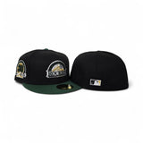 Black Colorado Rockies Pine Green Visor Gray Bottom 30th Anniversary Side Patch New Era 59Fifty Fitted