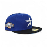 Royal Blue Houston Astros Black Visor Icy Blue Bottom 2004 All Star Game Side Patch New Era 59Fifty Fitted